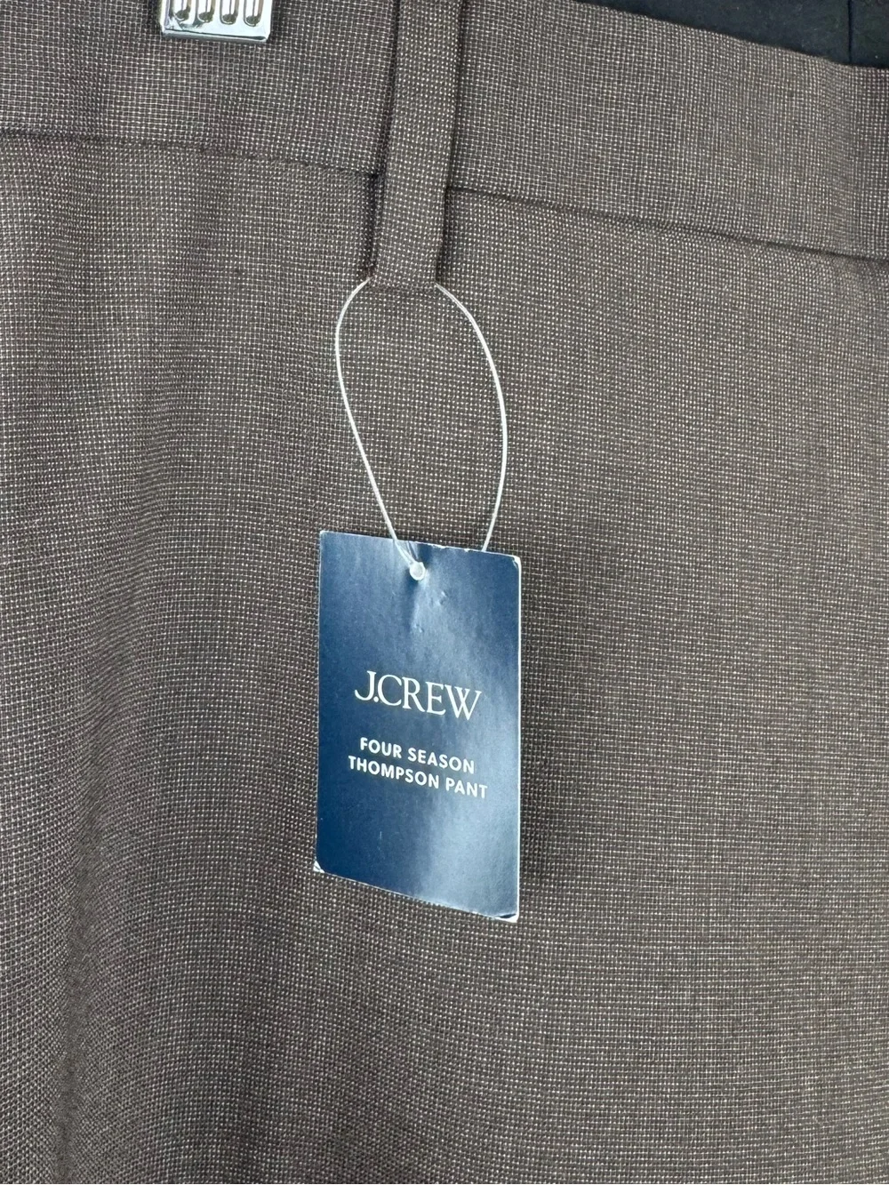NWT J.Crew Men Thompson Brown Trouser Pant Size‎ 34x32